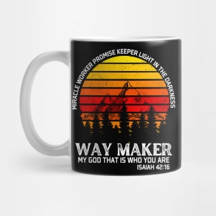 Waymaker Miracle Worker Promise Keeper of Vintage Christians Mug